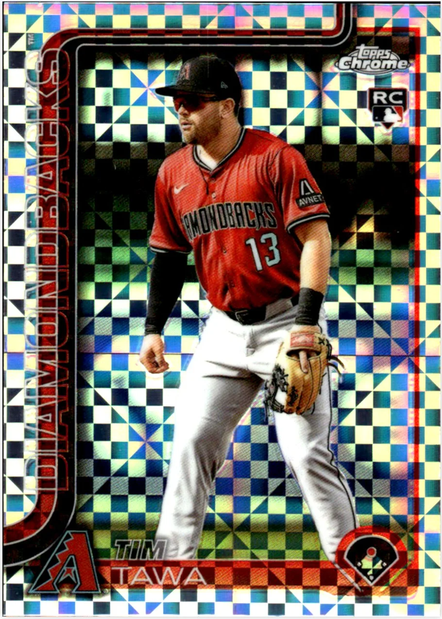 Tim Tawa Rookie Card 2025 Topps Chrome Update #USC104 X-Fractors baseball rookie card - Front