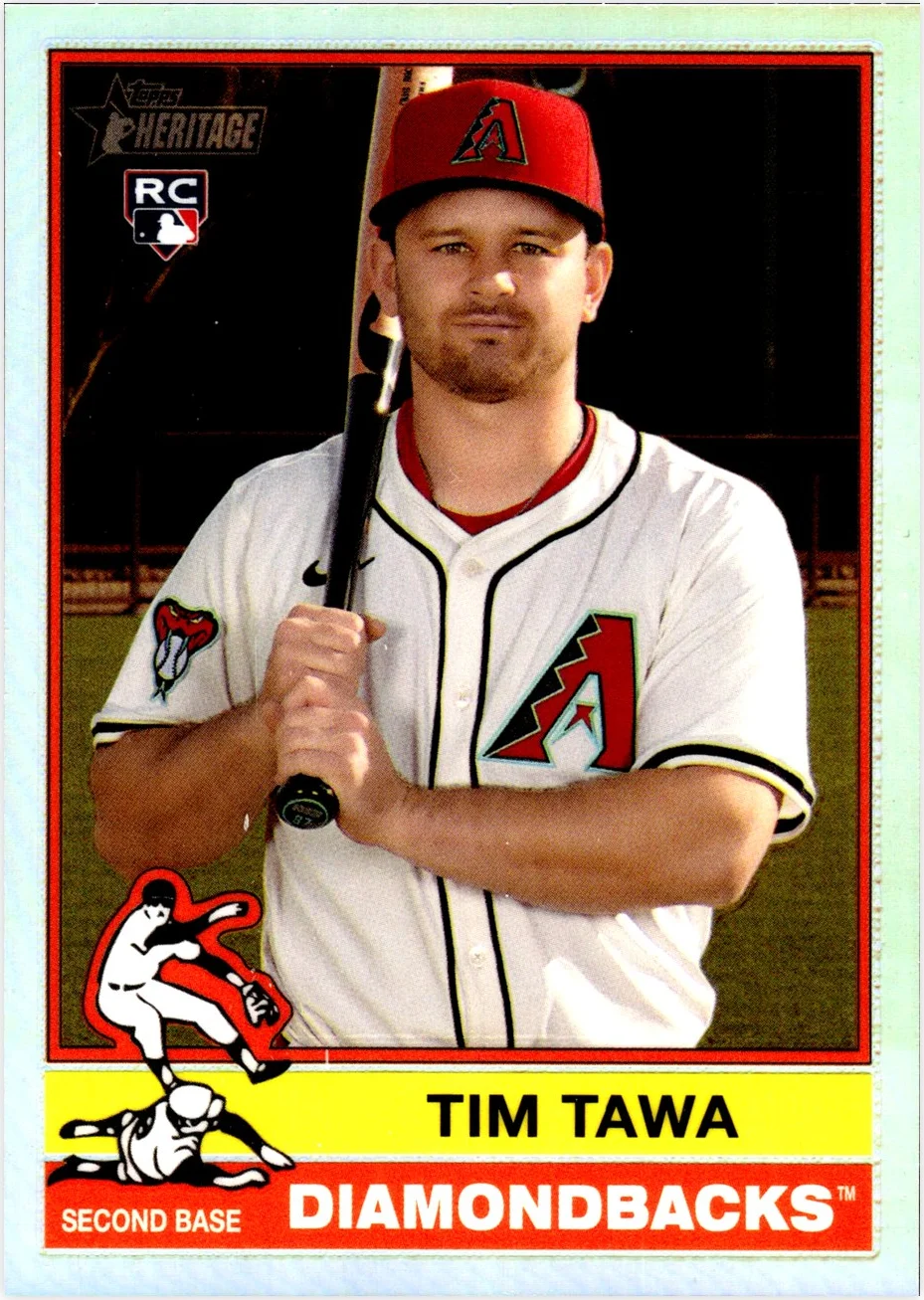 Tim Tawa Rookie Card 2025 Topps Heritage #651 Chrome Refractor baseball rookie card - Front