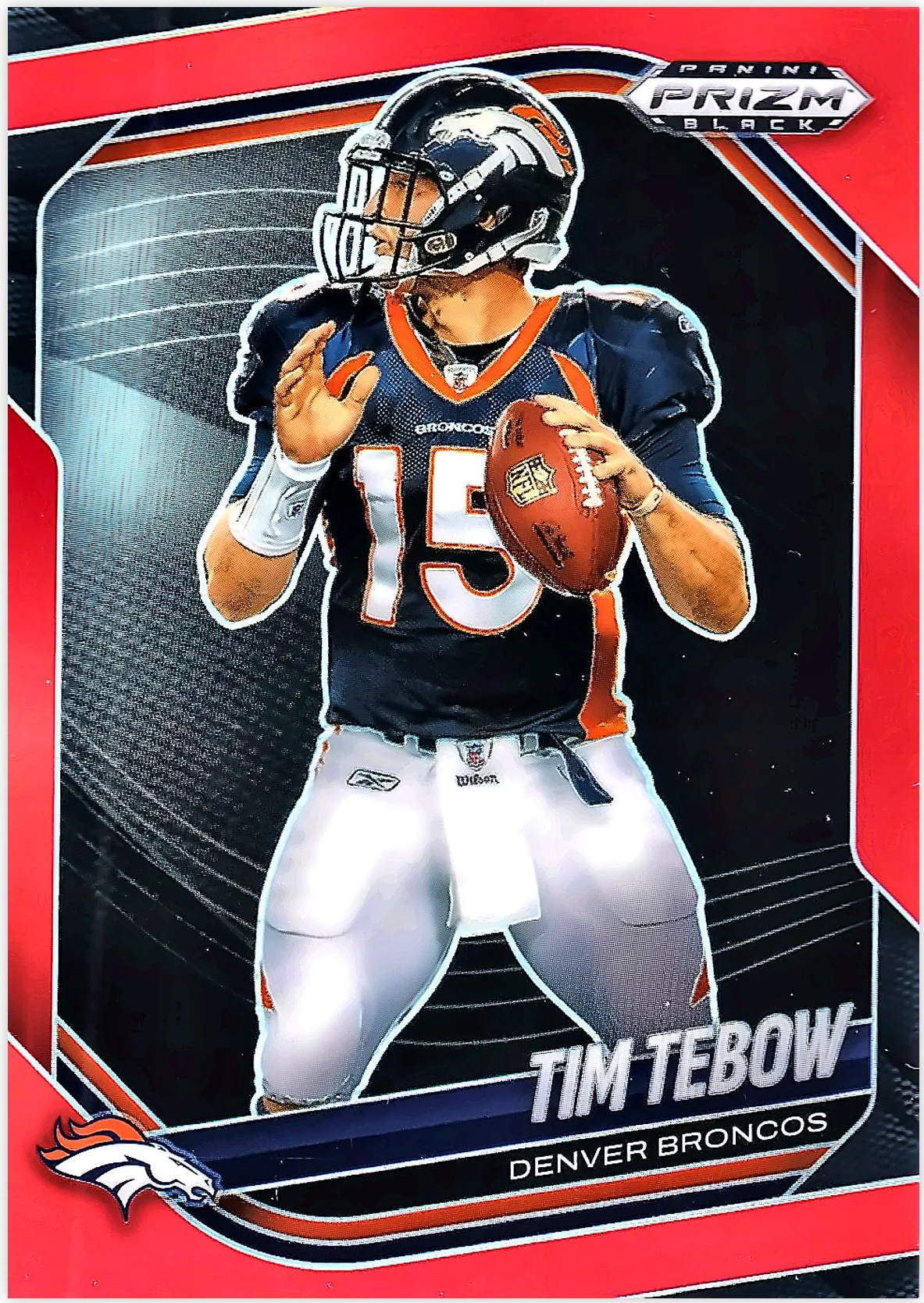 Tim Tebow 2025 Panini Prizm Black #54 Prizms Red football card - Front