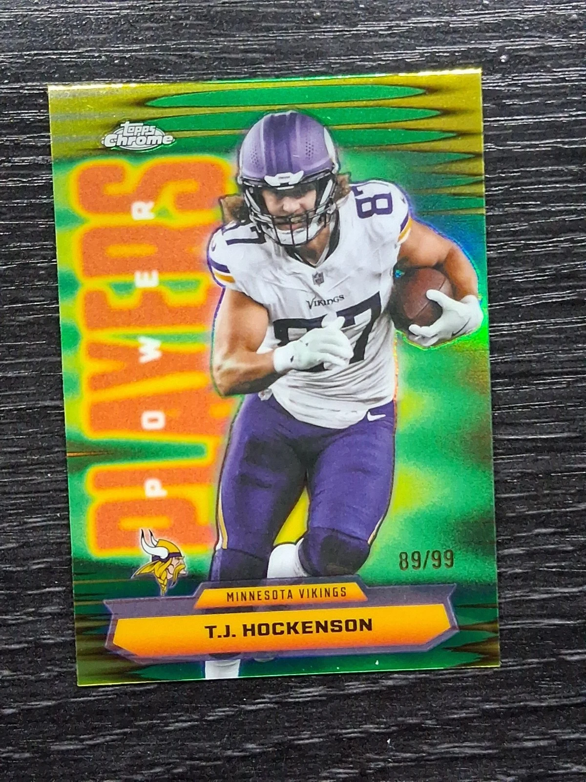 T.J. Hockenson 2025 Topps Chrome Football card
