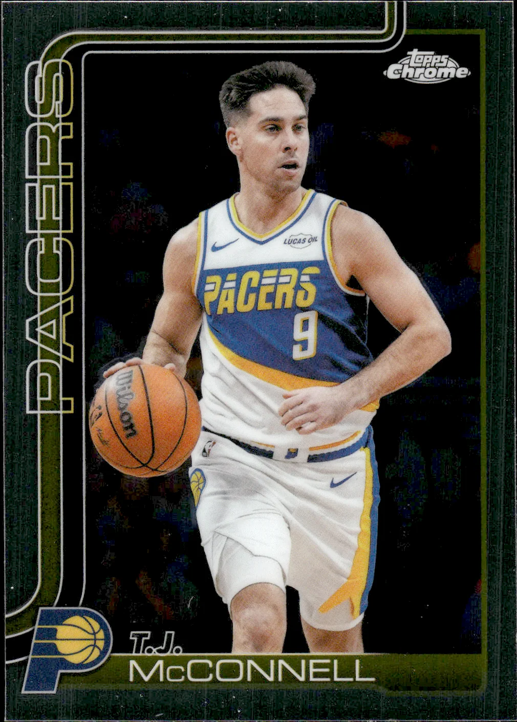 T.J. McConnell #125 2025 Topps Chrome Update Basketball basketball card - Front