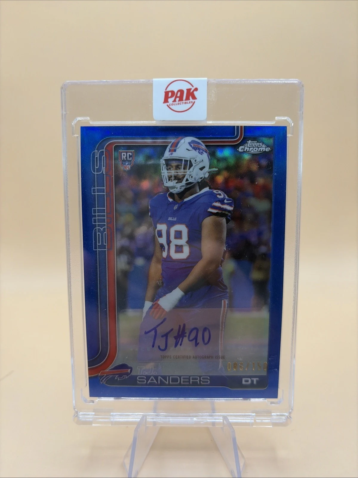 T.J. Sanders 2025 Topps Chrome Football card