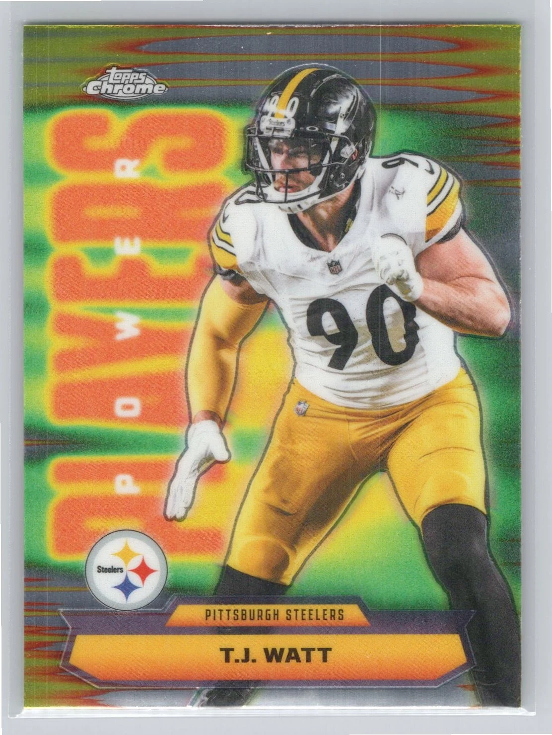 T.J. Watt 2025 Topps Chrome Football card