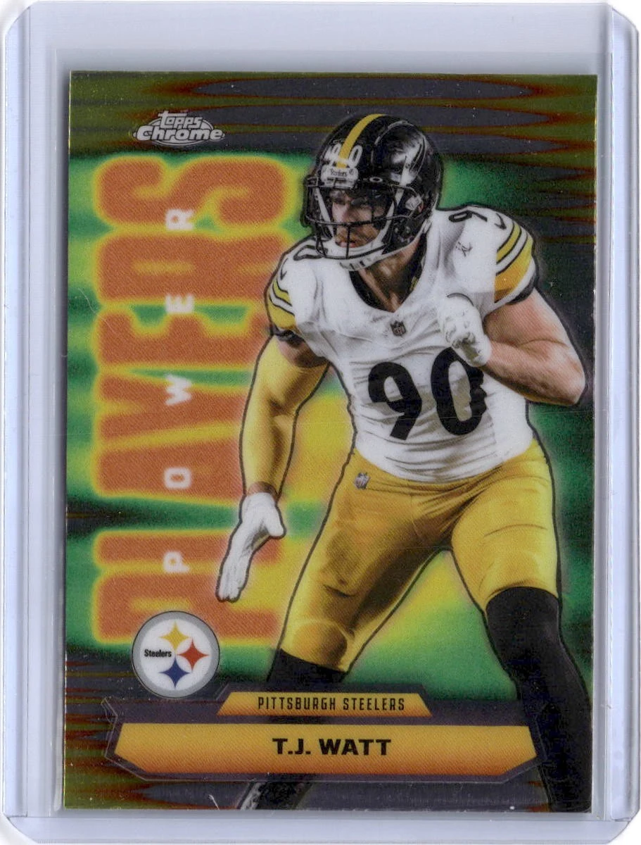 T.J. Watt 2025 Topps Chrome Football card