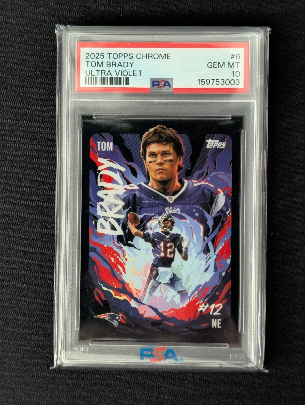 Tom Brady 2025 Topps Chrome Football card