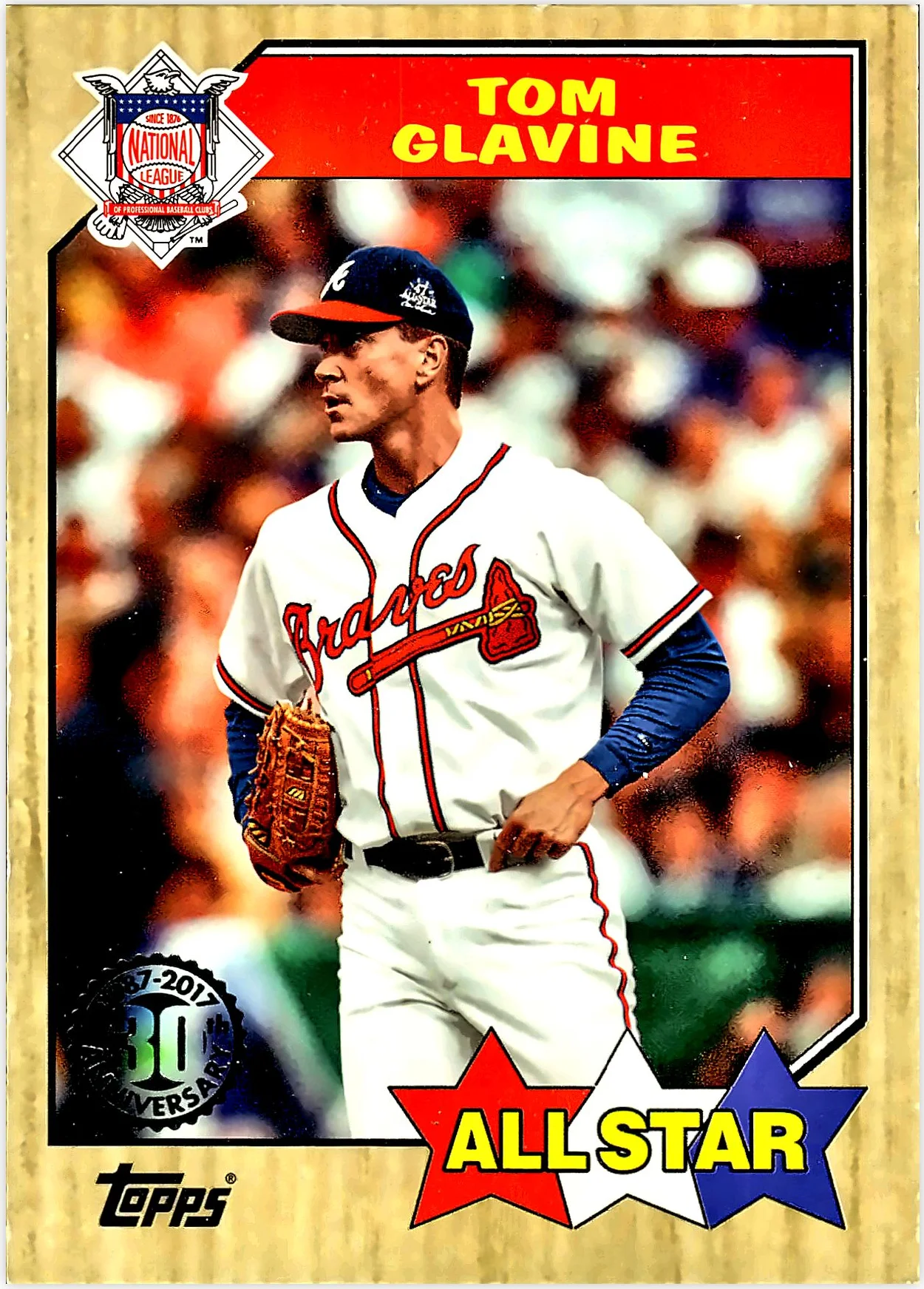 Tom Glavine 2017 Topps #87-157 1987 Topps Baseball 30th Anniversary baseball card - Front