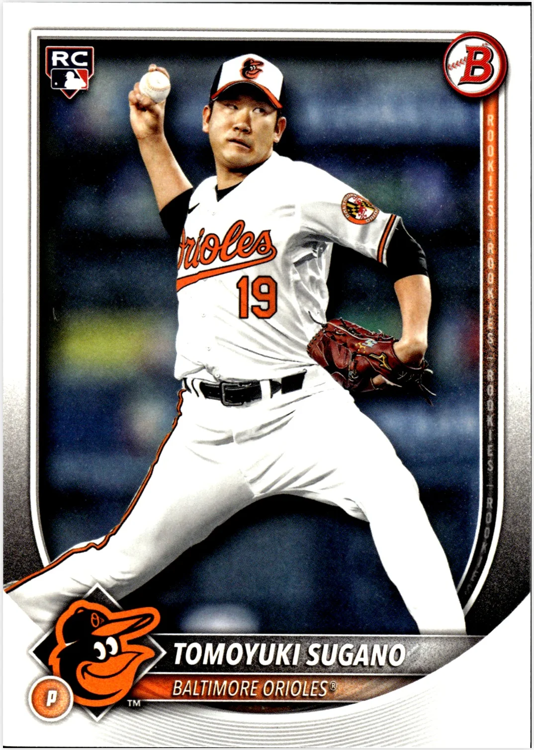 Tomoyuki Sugano 2025 Bowman #41 Neon Green baseball rookie card - Front