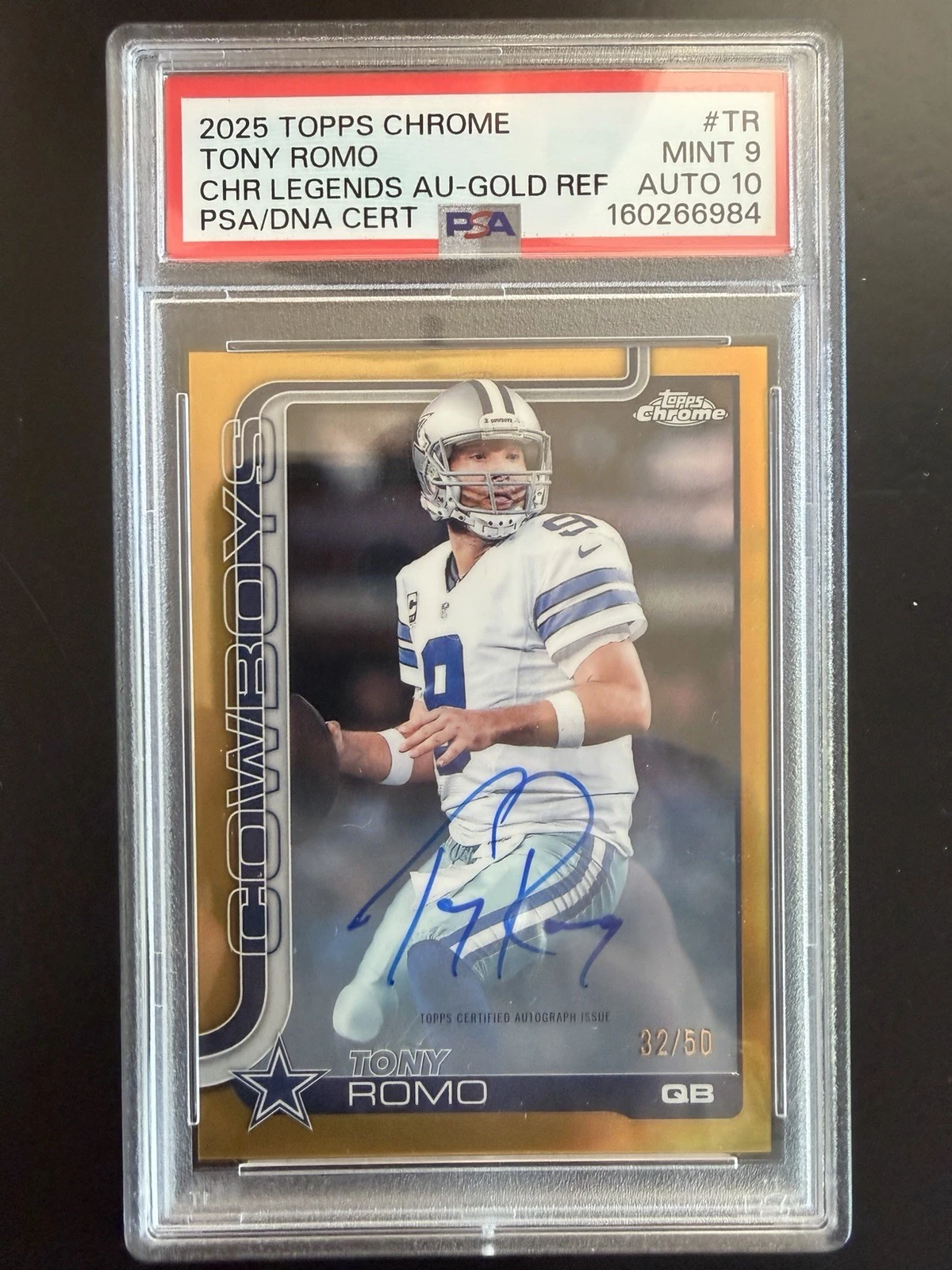 Tony Romo 2025 Topps Chrome Football card