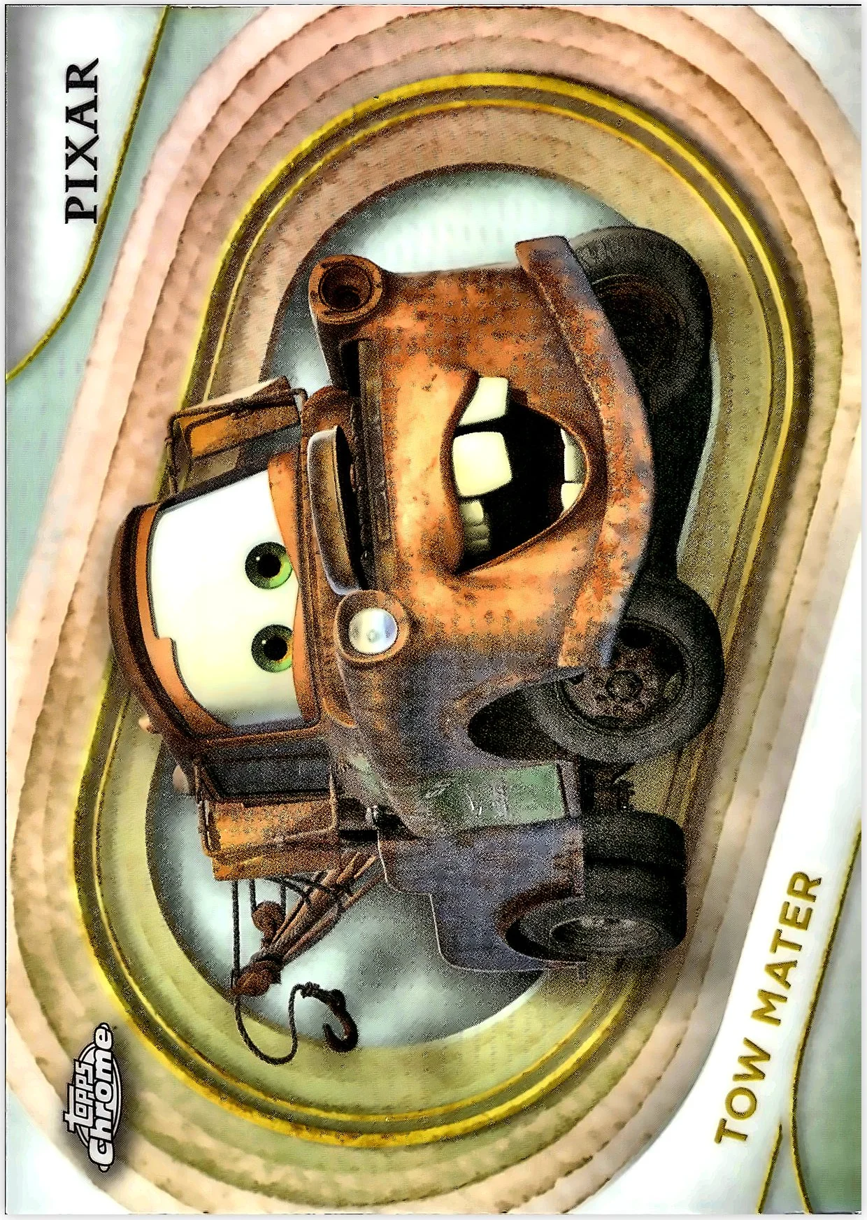 Tow Mater 2025 Topps Chrome Disney #56 Refractor trading card - Front