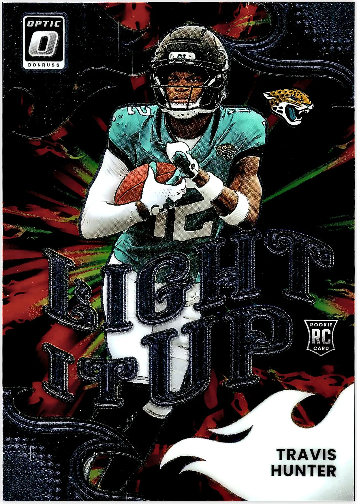 Travis Hunter 2025 Donruss Optic #4 Light It Up football card - Front