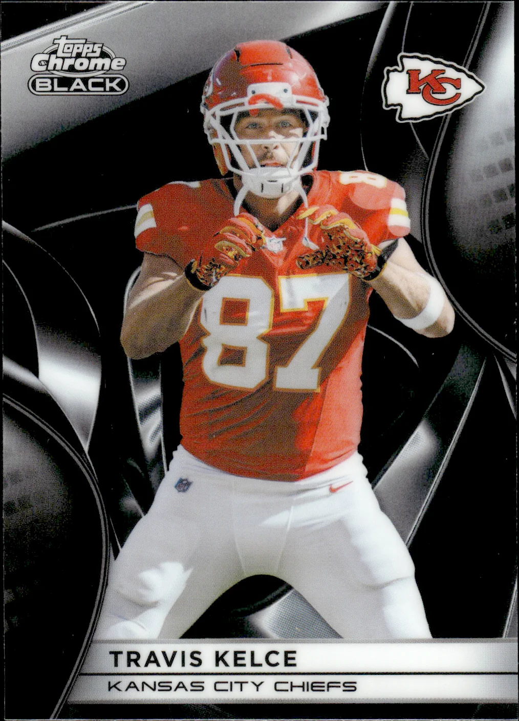 Travis Kelce #52 2025 Topps Chrome Black Football football card - Front