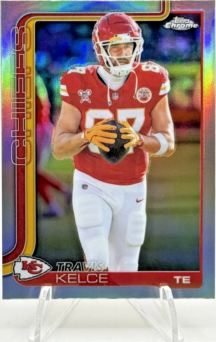 Travis Kelce 2025 Topps Chrome Football card
