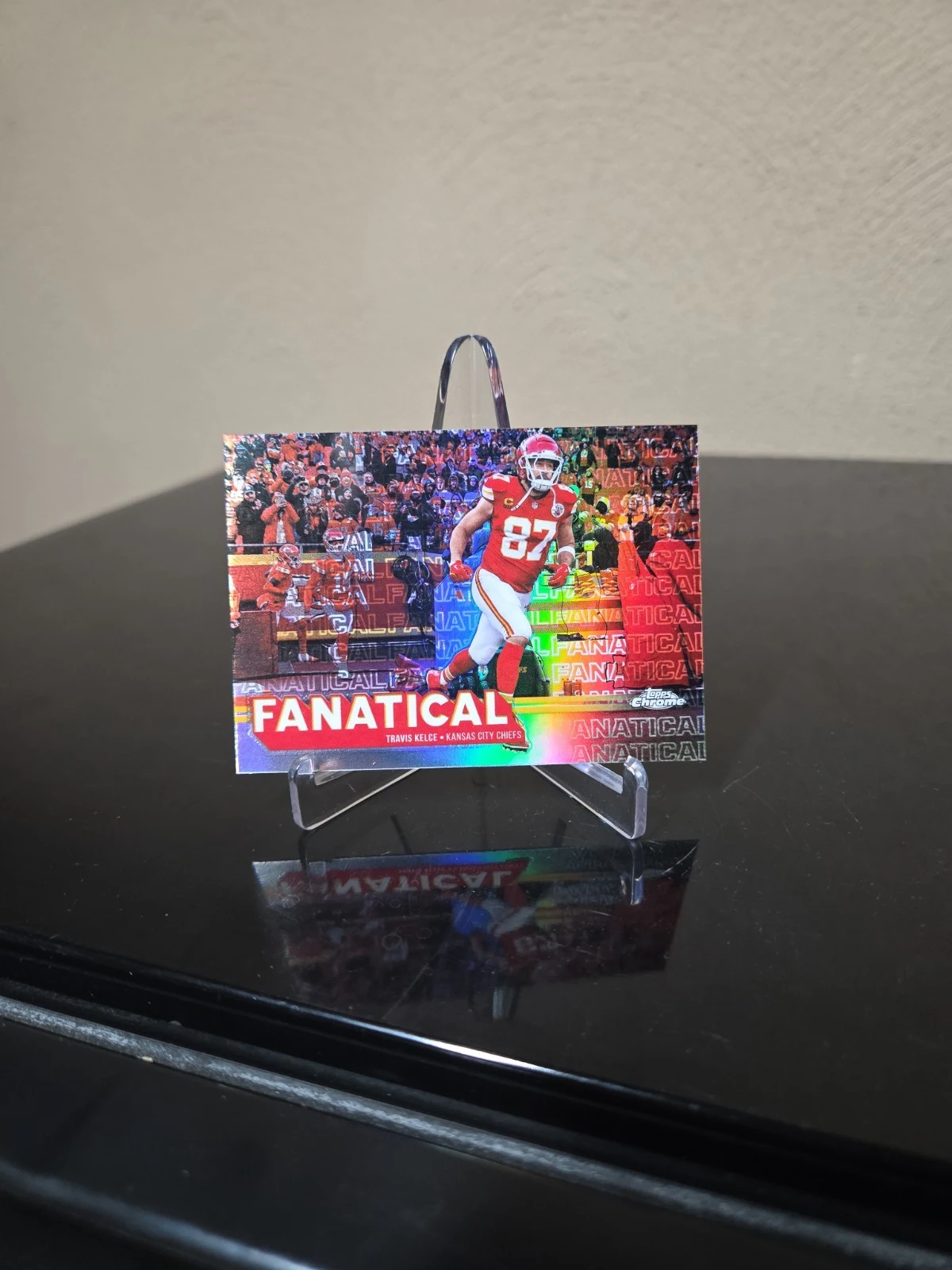 Travis Kelce 2025 Topps Chrome Football card