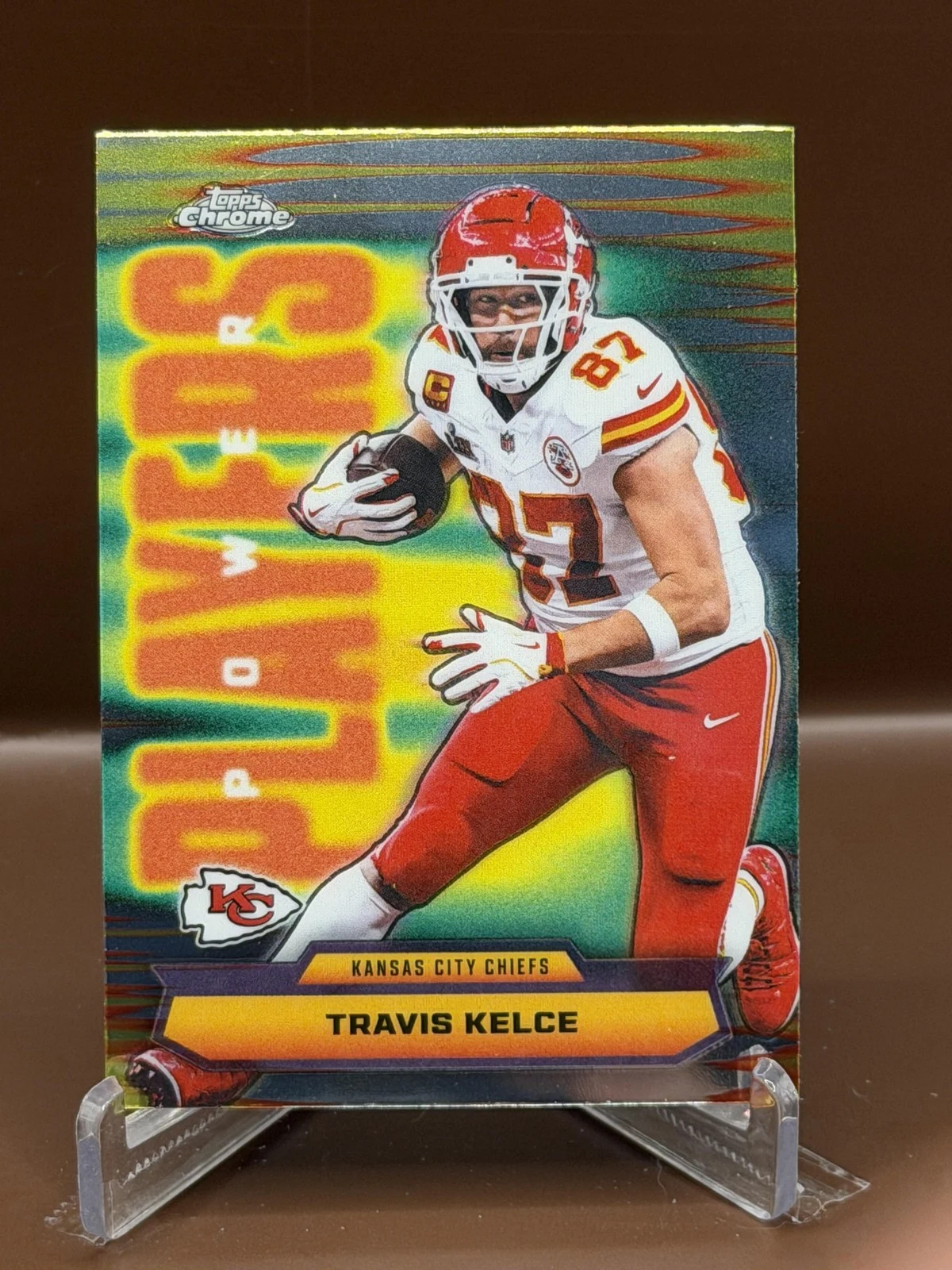 Travis Kelce 2025 Topps Chrome Football card