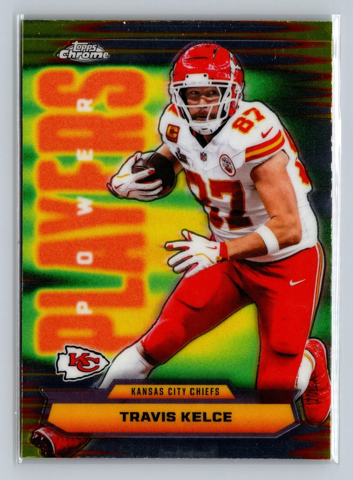Travis Kelce 2025 Topps Chrome Football card