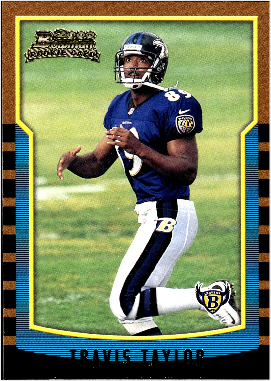 Travis Taylor Rookie Card 2000 Bowman #176 football rookie card - Front