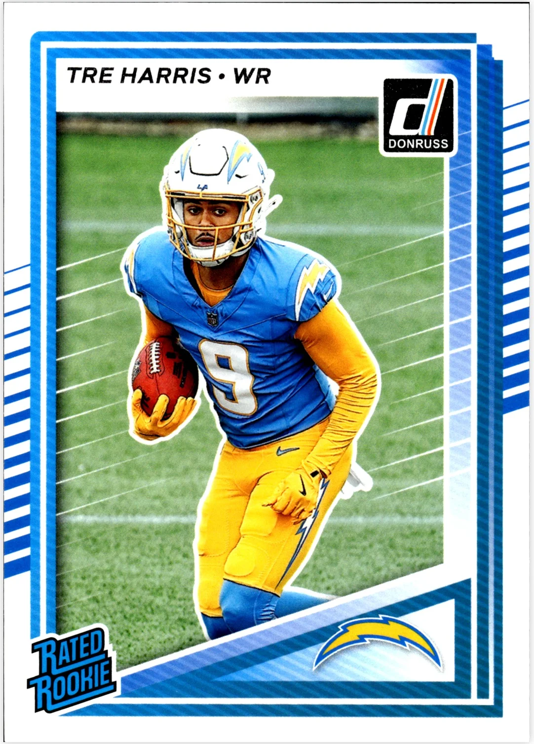 Tre Harris Rookie Card 2025 Donruss #329 Press Proofs Red football rookie card - Front