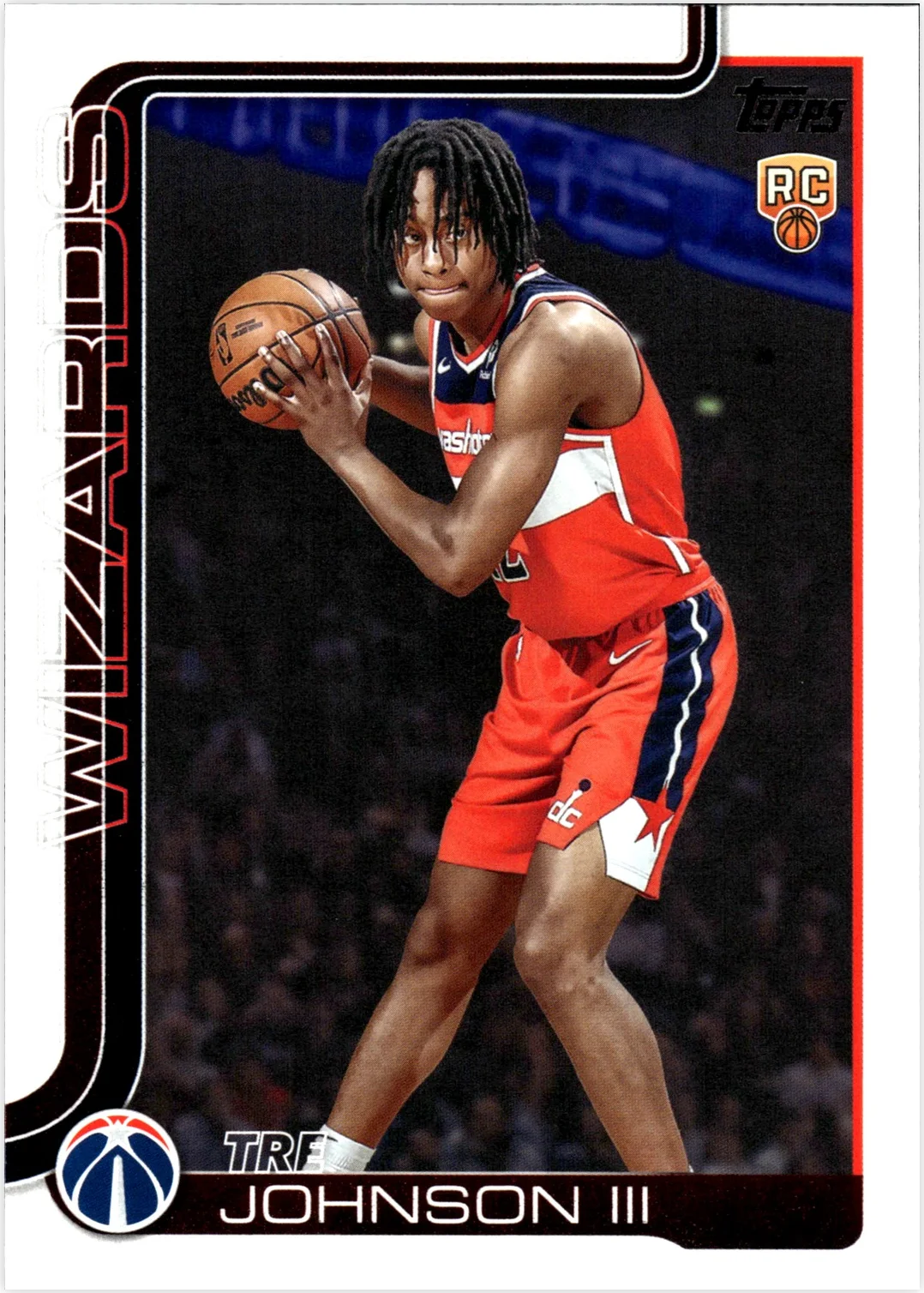 Tre Johnson III 2025-26 Topps #206 basketball rookie card - Front