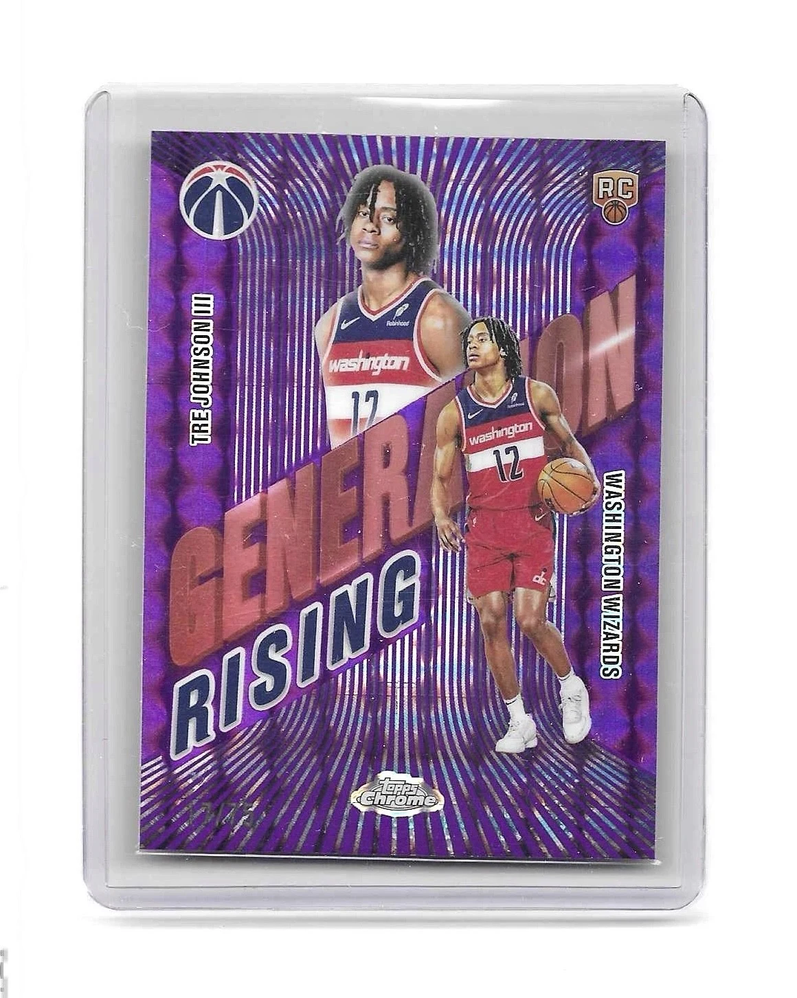 Tre Johnson III 2025 Topps Chrome Basketball card