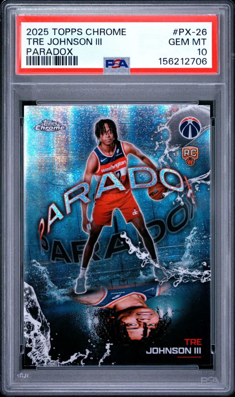 Tre Johnson III 2025 Topps Chrome Basketball card