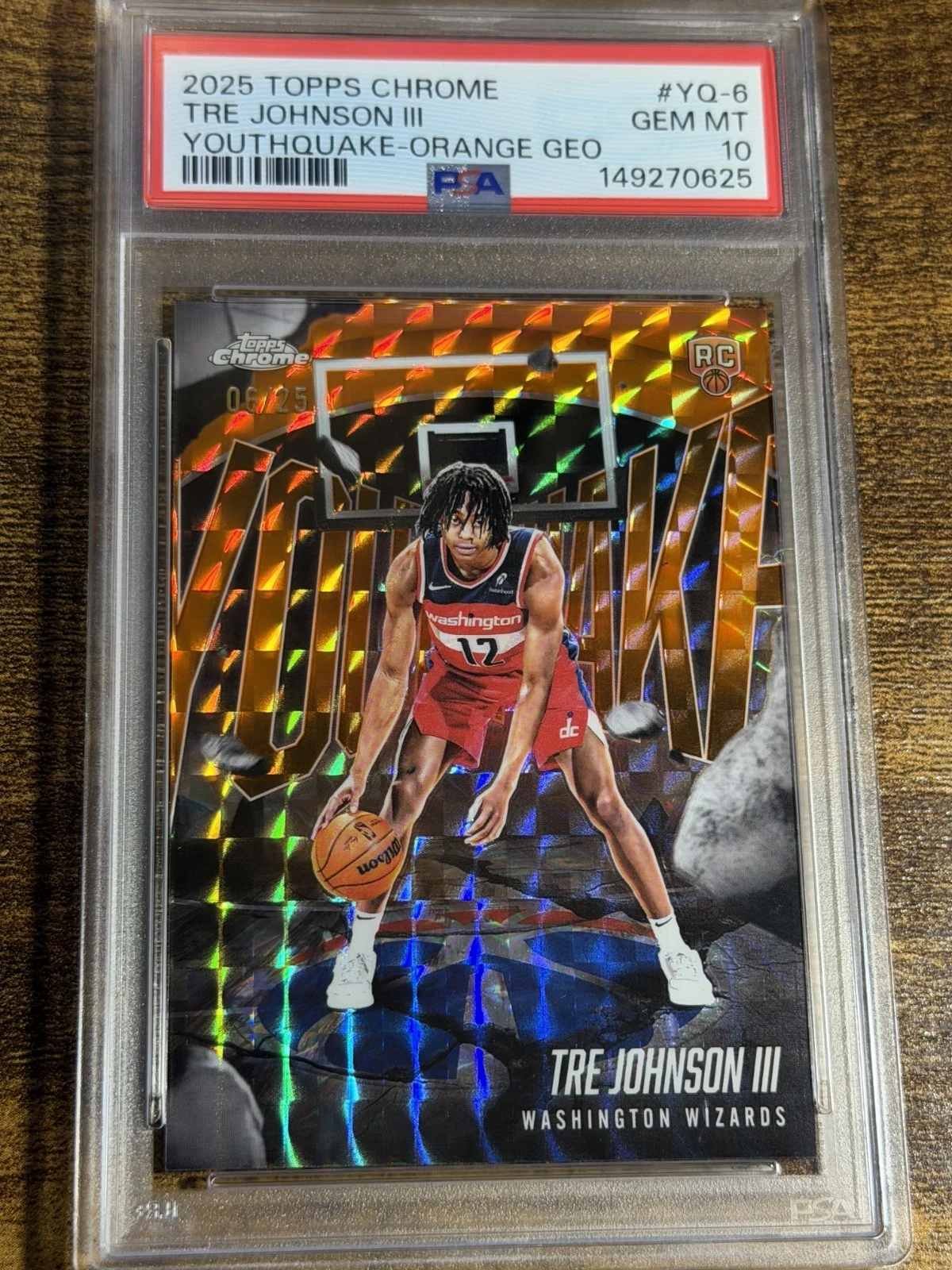 Tre Johnson III 2025 Topps Chrome Basketball card