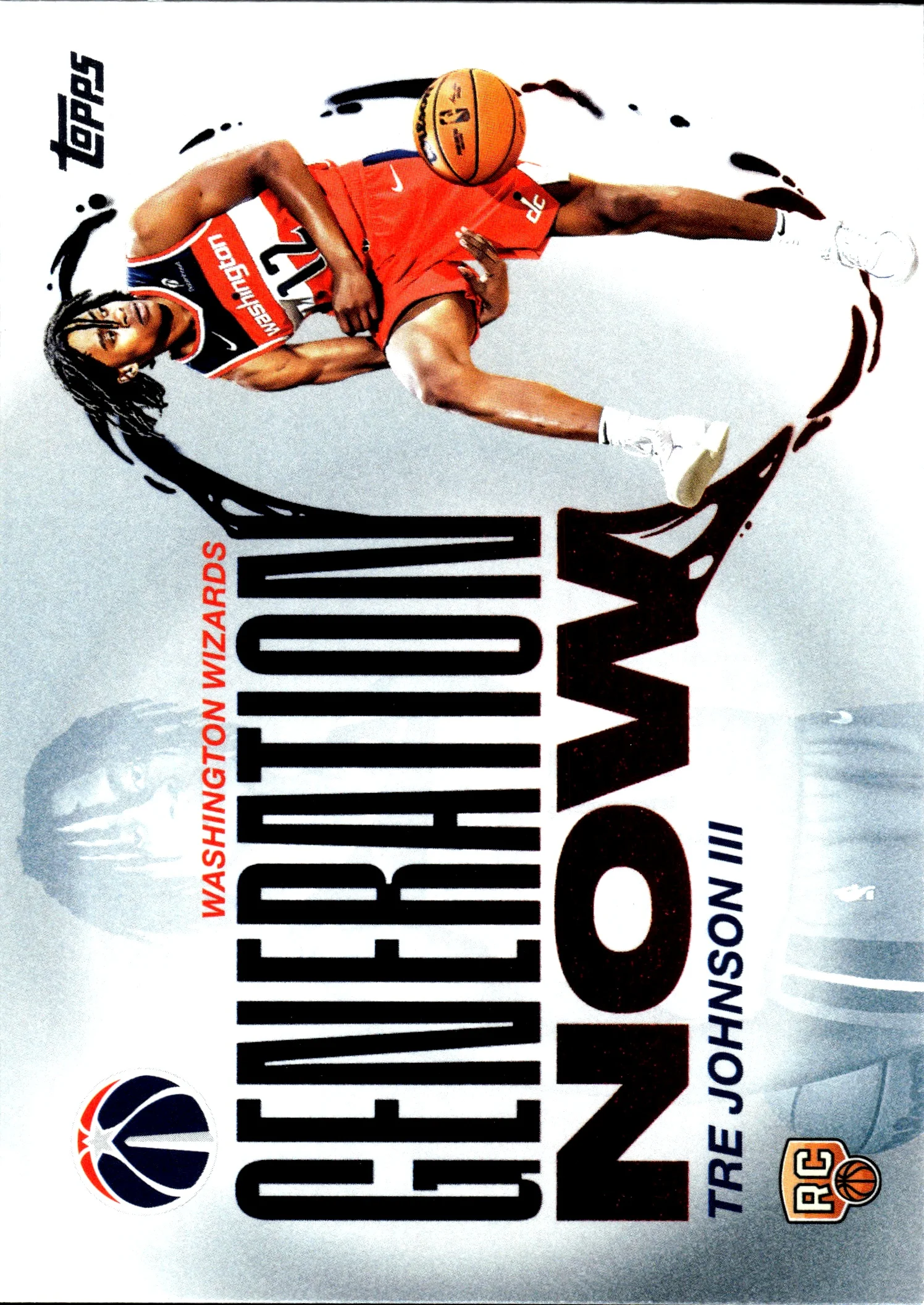 Tre Johnson III 2025-26 Topps #GN-6 Generation Now basketball card - Front