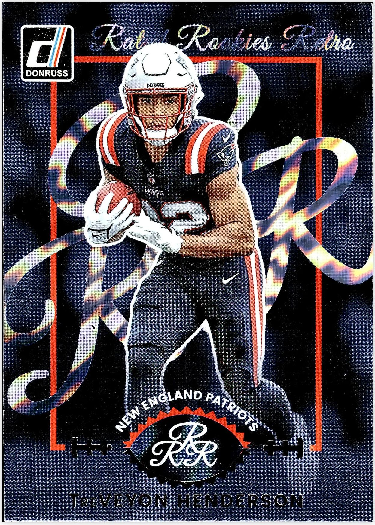 TreVeyon Henderson 2025 Donruss #20 Rated Rookies Retro football card - Front