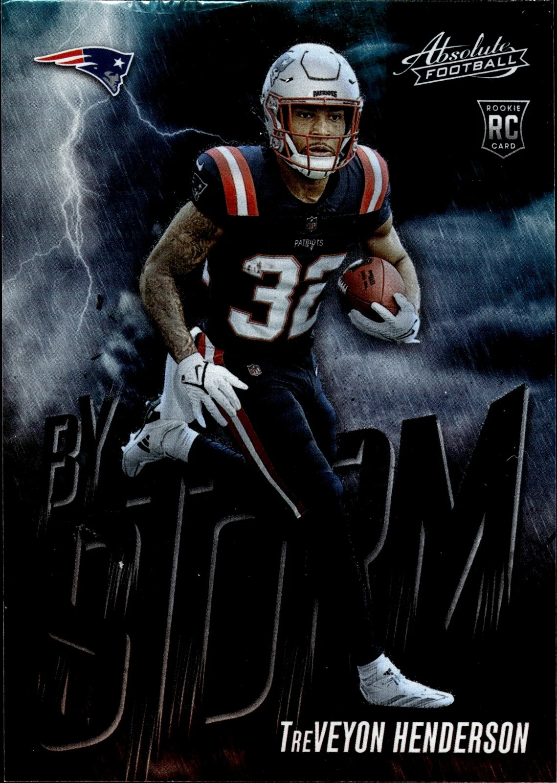 TreVeyon Henderson #19 Rookie Card 2025 Panini Absolute Football By Storm front