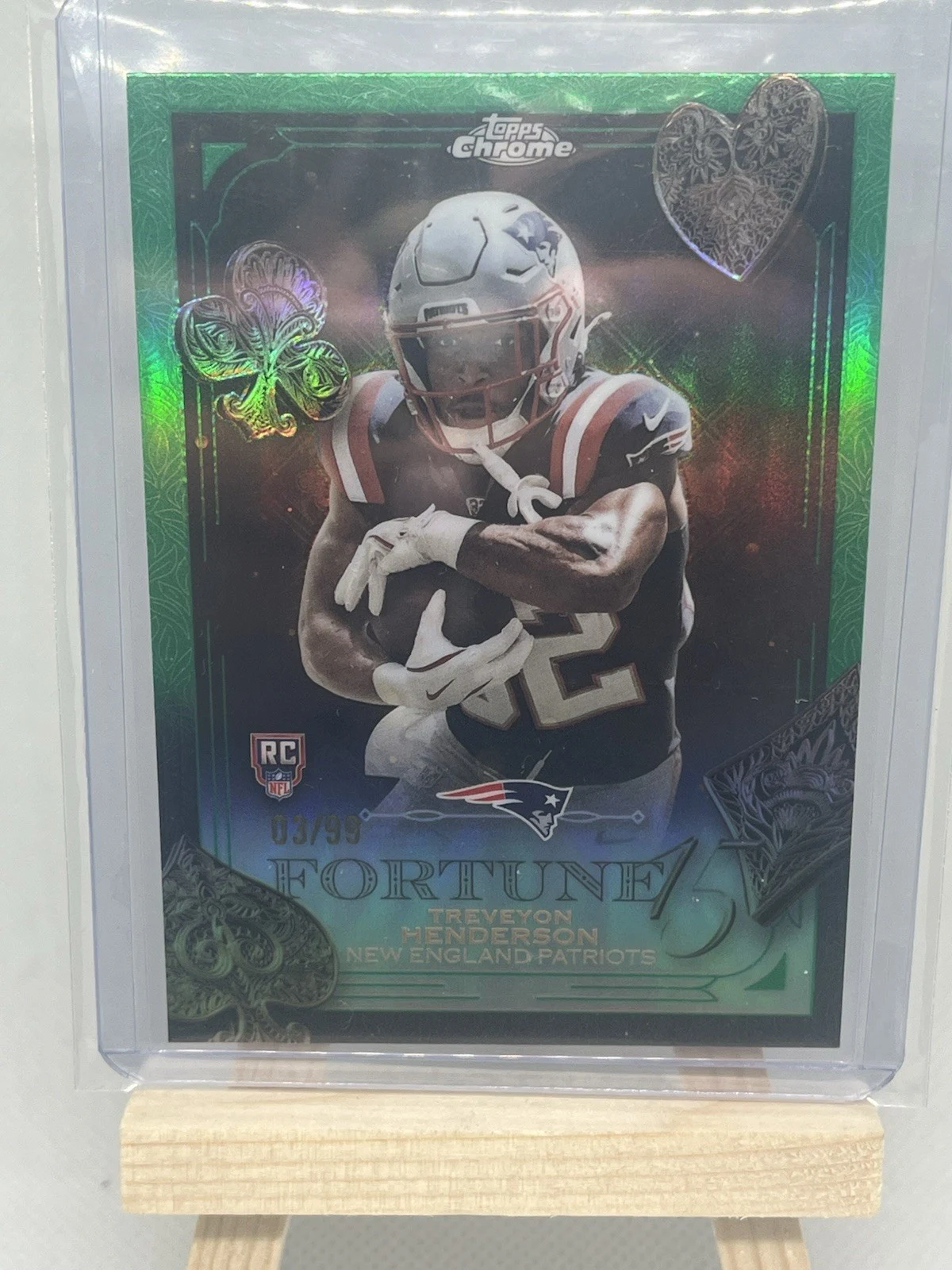 TreVeyon Henderson 2025 Topps Chrome Football card