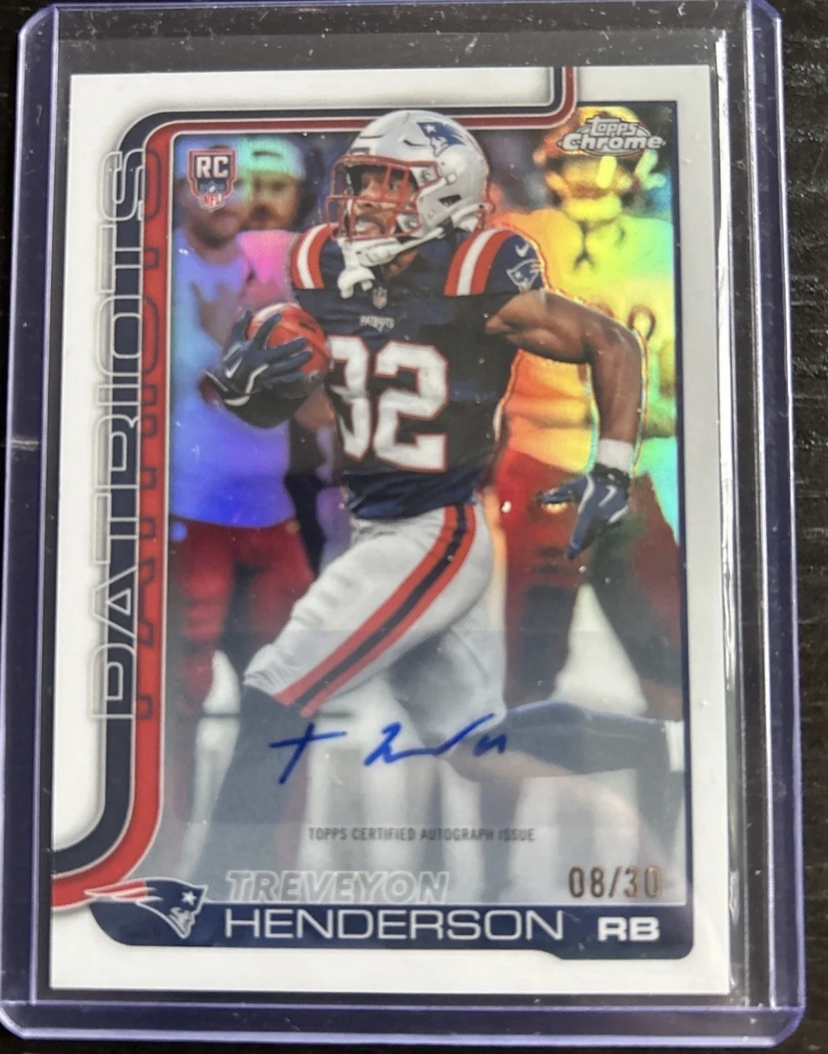 TreVeyon Henderson 2025 Topps Chrome Football card
