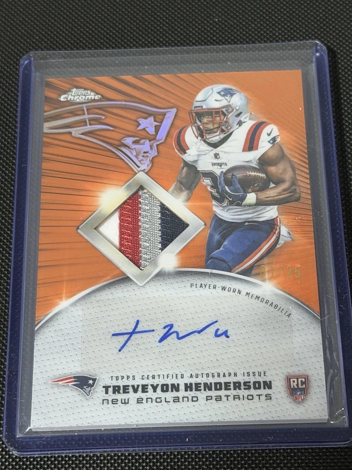 TreVeyon Henderson 2025 Topps Chrome Football card