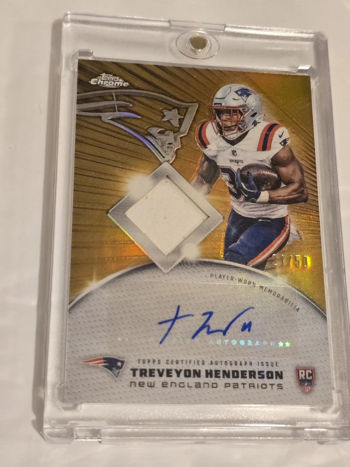 TreVeyon Henderson 2025 Topps Chrome Football card