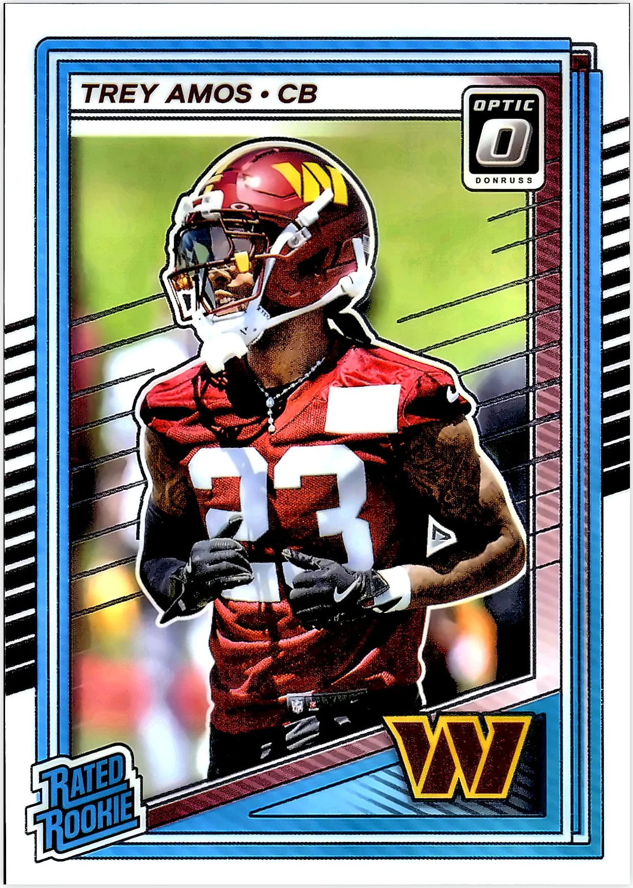 Trey Amos 2025 Donruss Optic #267 football rookie card - Front