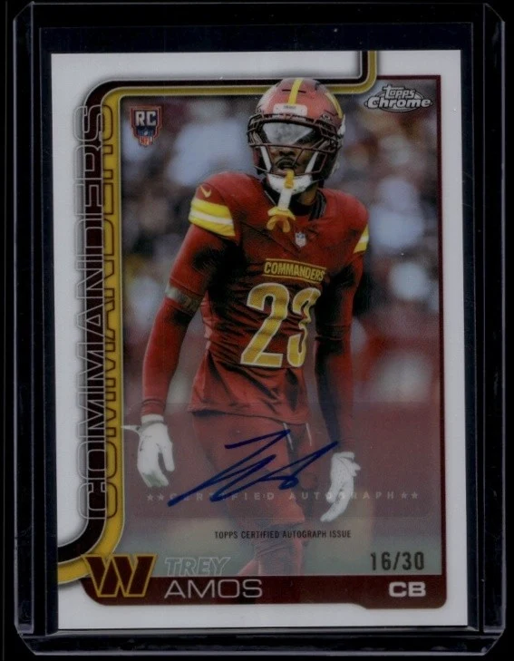 Trey Amos 2025 Topps Chrome Football card