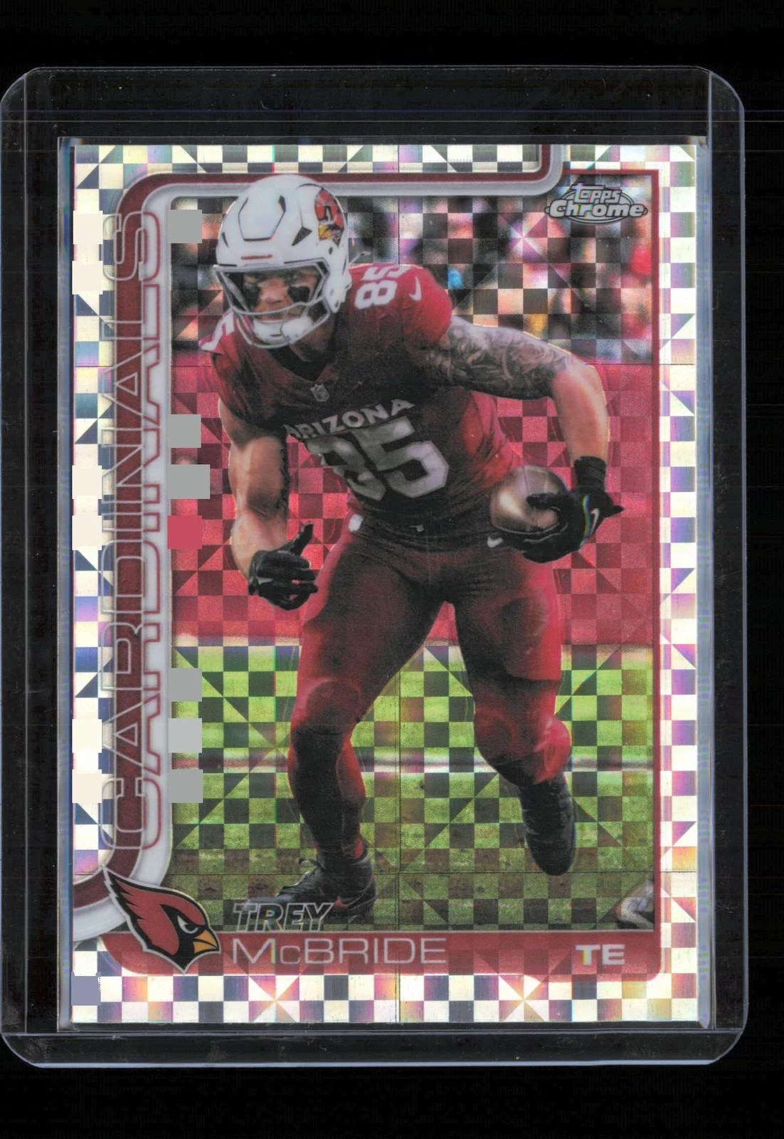 Trey McBride 2025 Topps Chrome Football card
