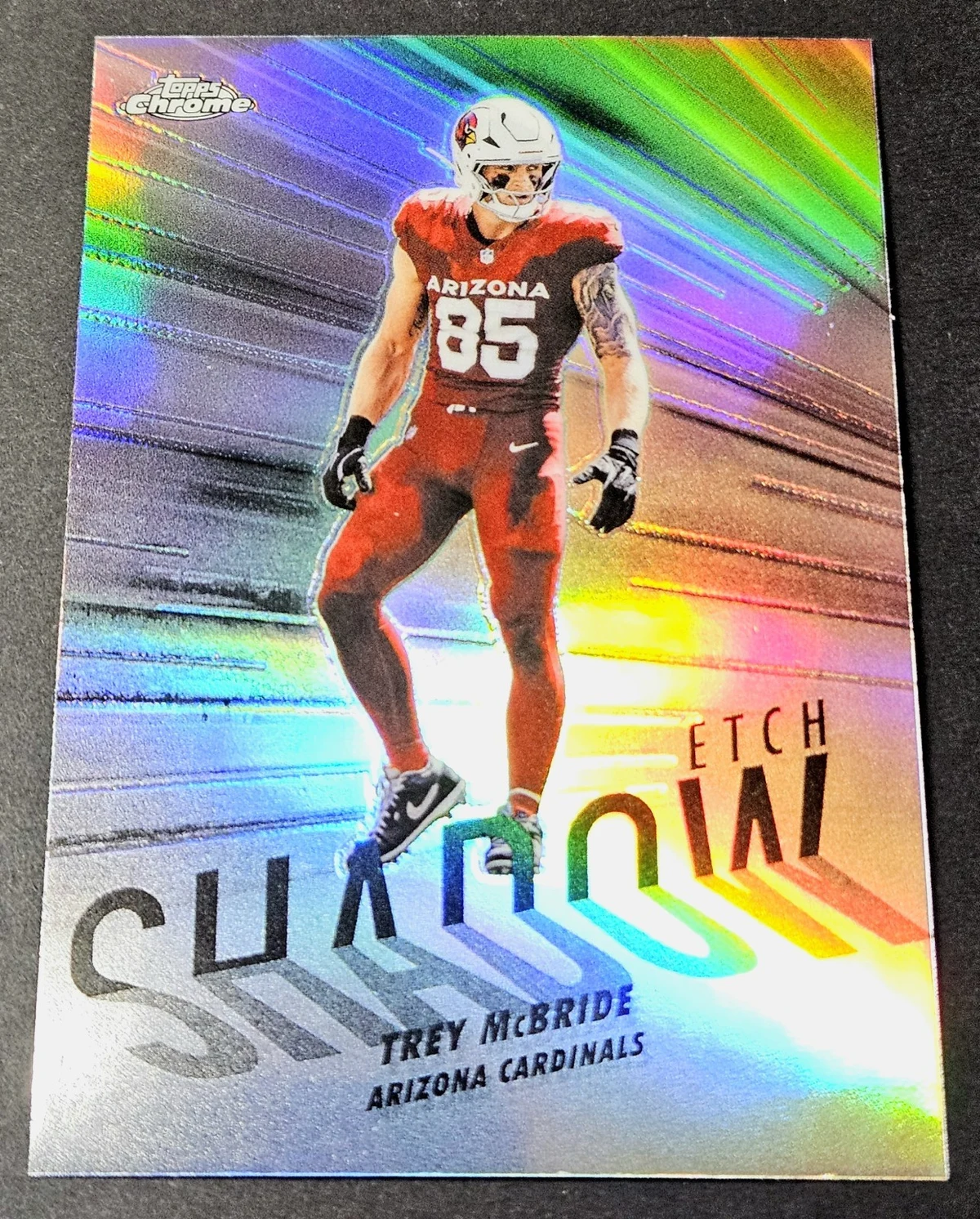 Trey McBride 2025 Topps Chrome Football card
