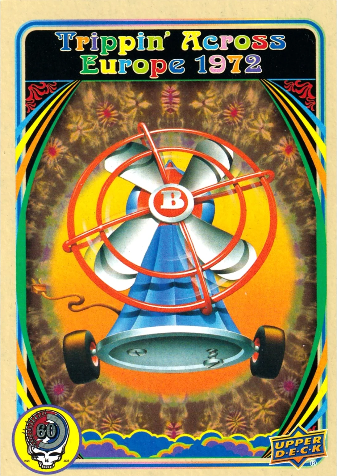 Trippin’ Across Europe ’72 Amsterdam 2025 Upper Deck Grateful Dead 60 Years So Far #42 trading card - Front