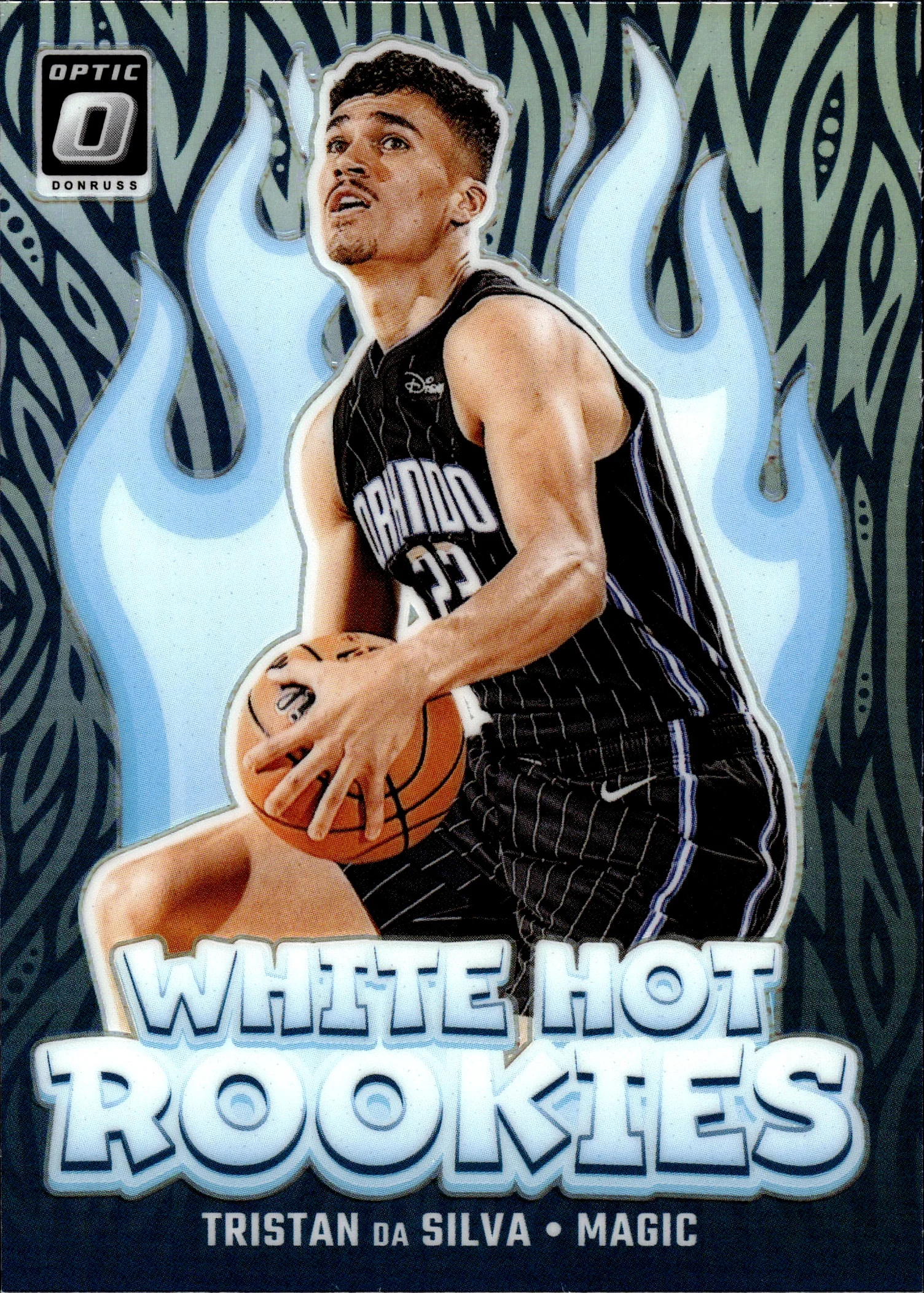 Tristan da Silva 2024-25 Donruss Optic #7 White Hot Rookies Holo basketball card - Front