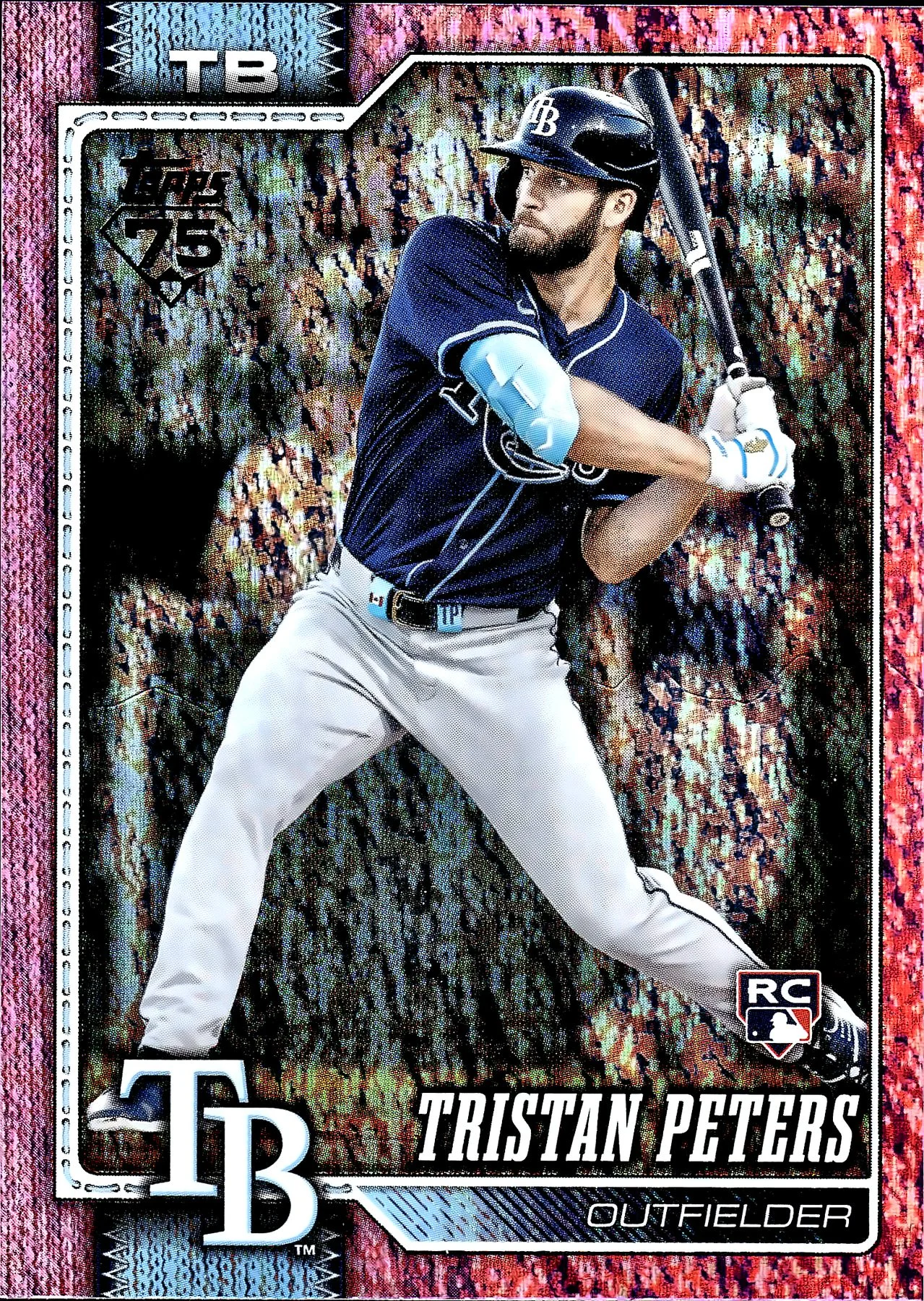 Tristan Peters Rookie Card 2026 Topps #330 Purple Sandglitter baseball rookie card - Front