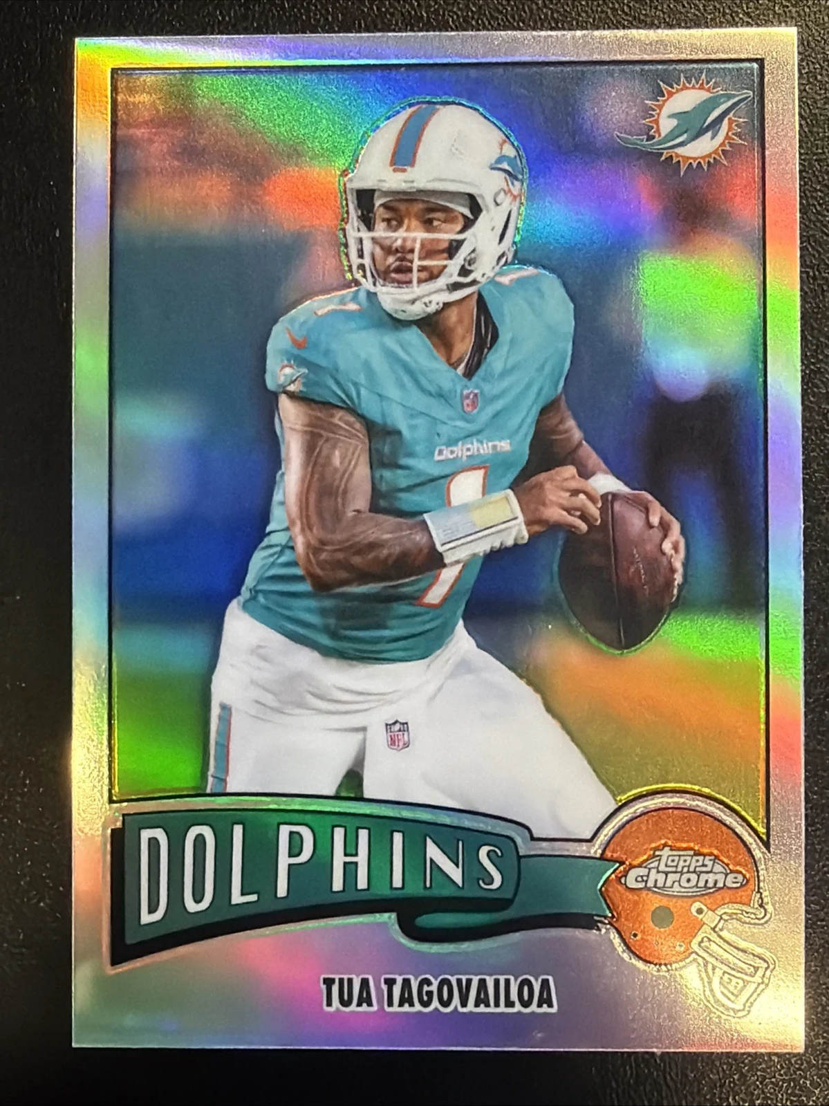 Tua Tagovailoa 2025 Topps Chrome Football card