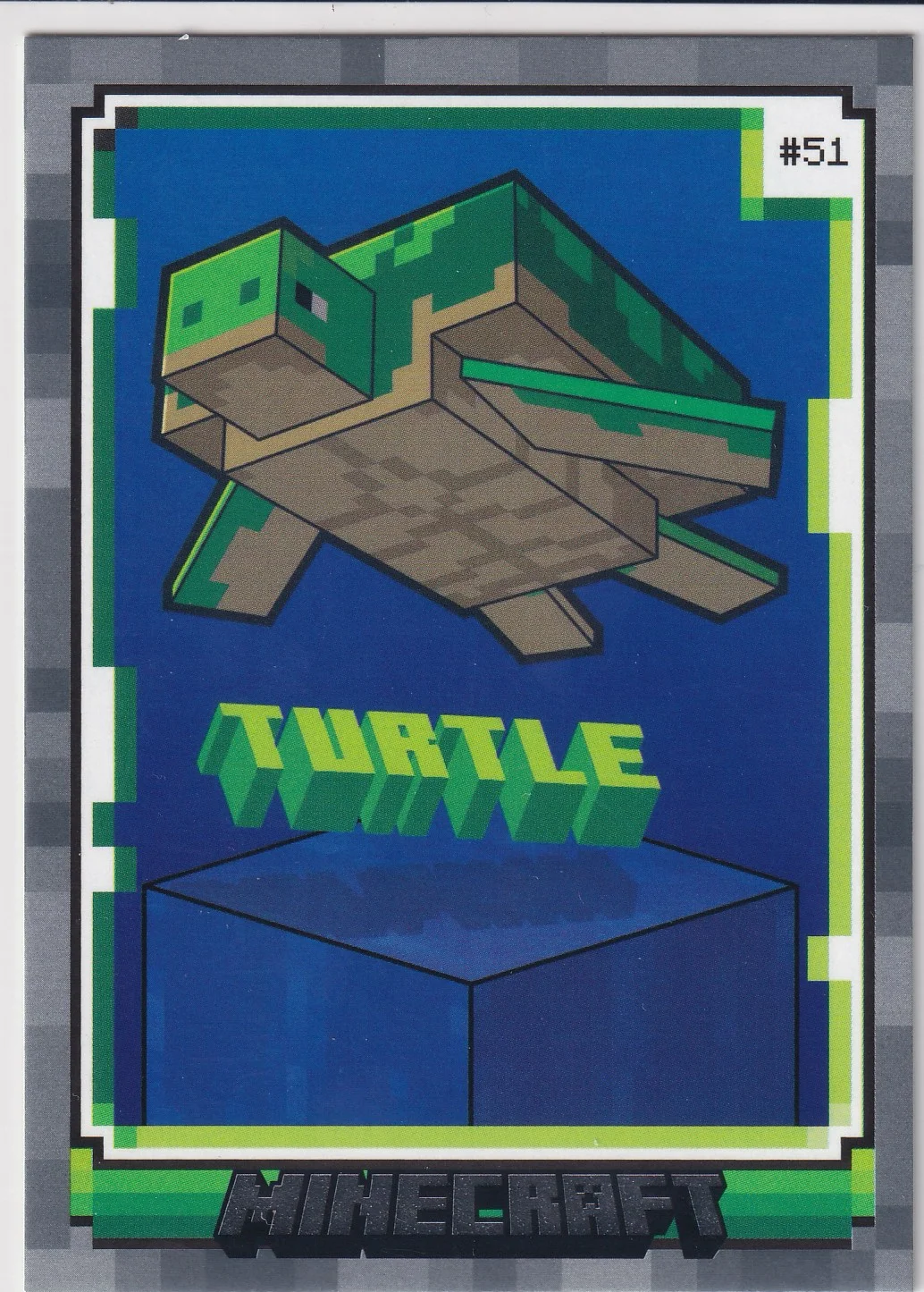 Turtle 2024 Minecraft #51 Character trading card - Front