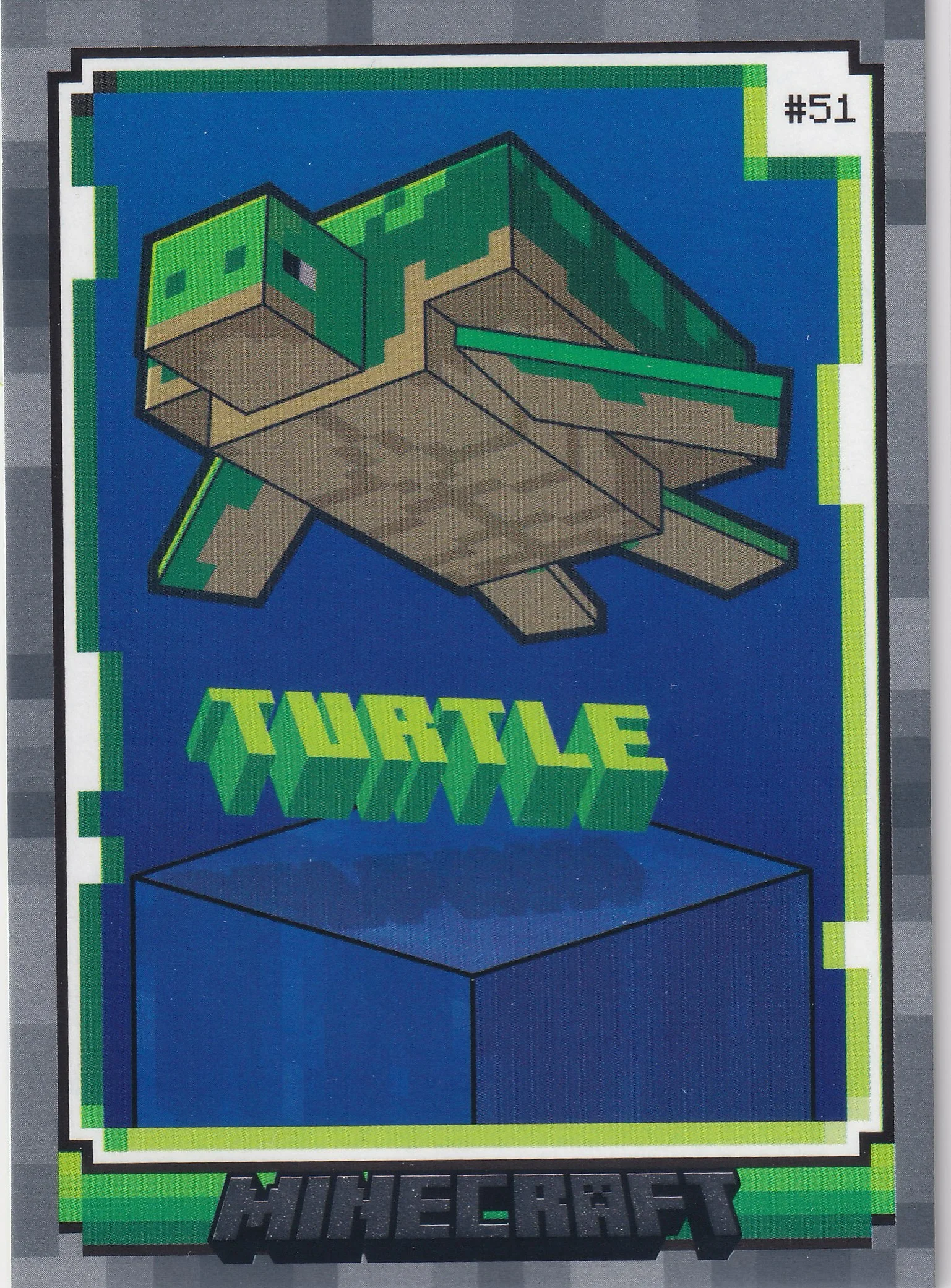 Turtle 2024 Minecraft #51 Stone trading card - Front