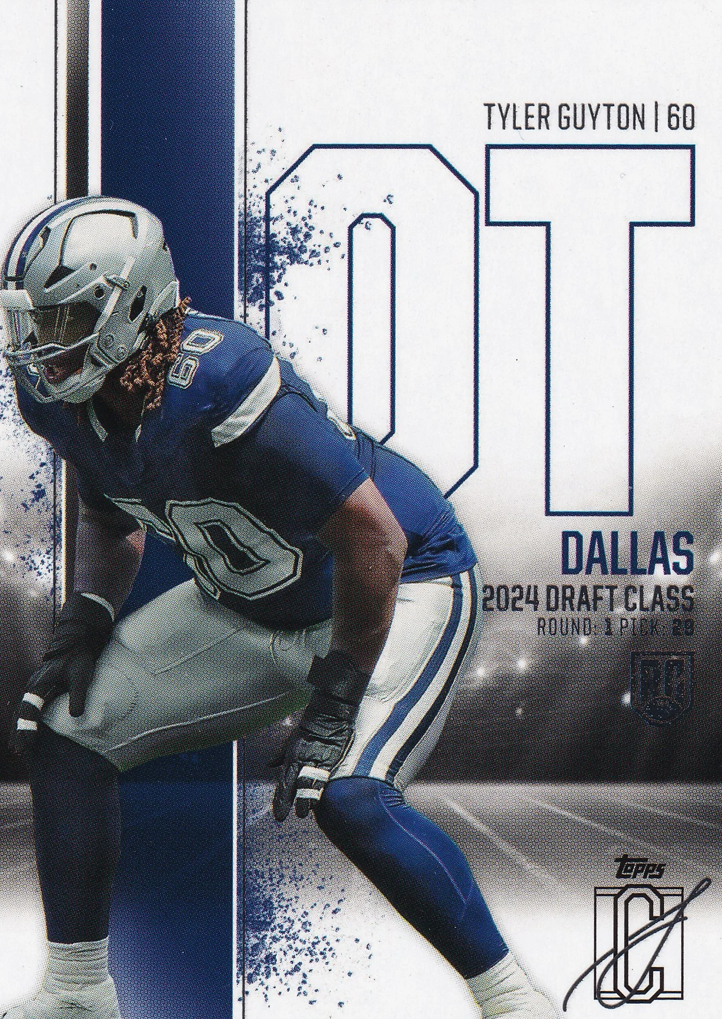 Tyler Guyton 2024 Topps Signature Series #97 Rookie football rookie card - Front