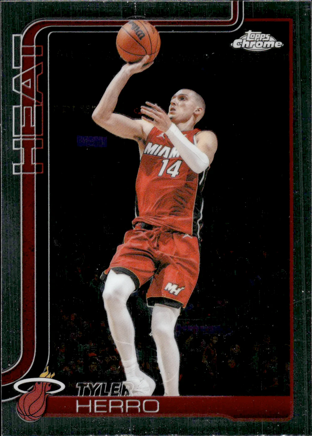 Tyler Herro #51 2025 Topps Chrome Update Basketball basketball card - Front