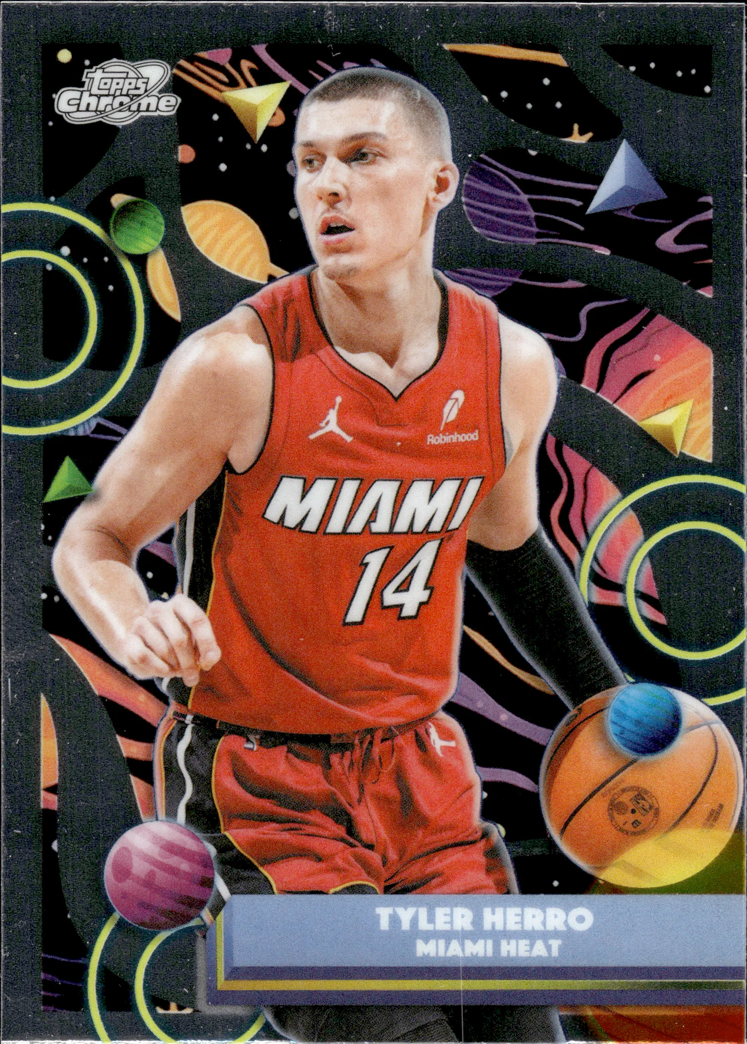 Tyler Herro #58 2026 Topps Cosmic Chrome Basketball basketball card - Front