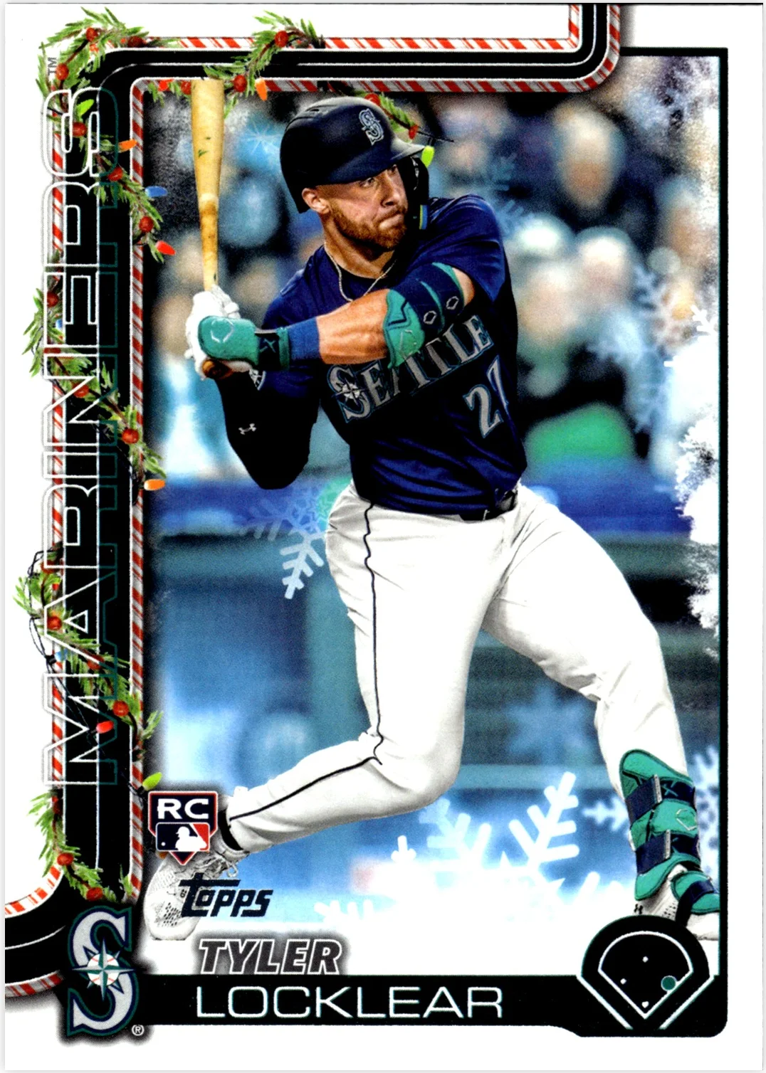 Tyler Locklear 2025 Topps Holiday #H165 baseball rookie card - Front