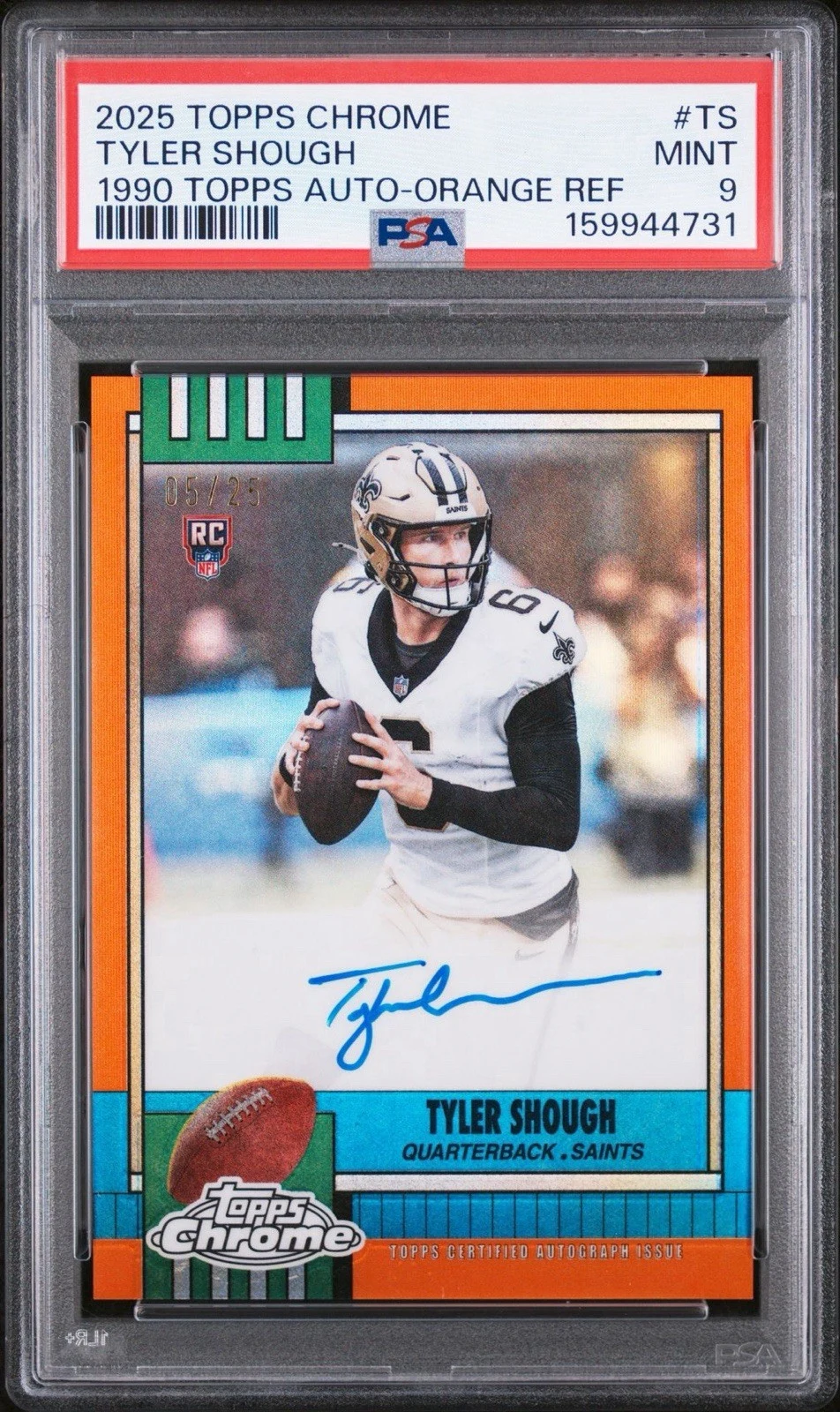 Tyler Shough 2025 Topps Chrome Football card