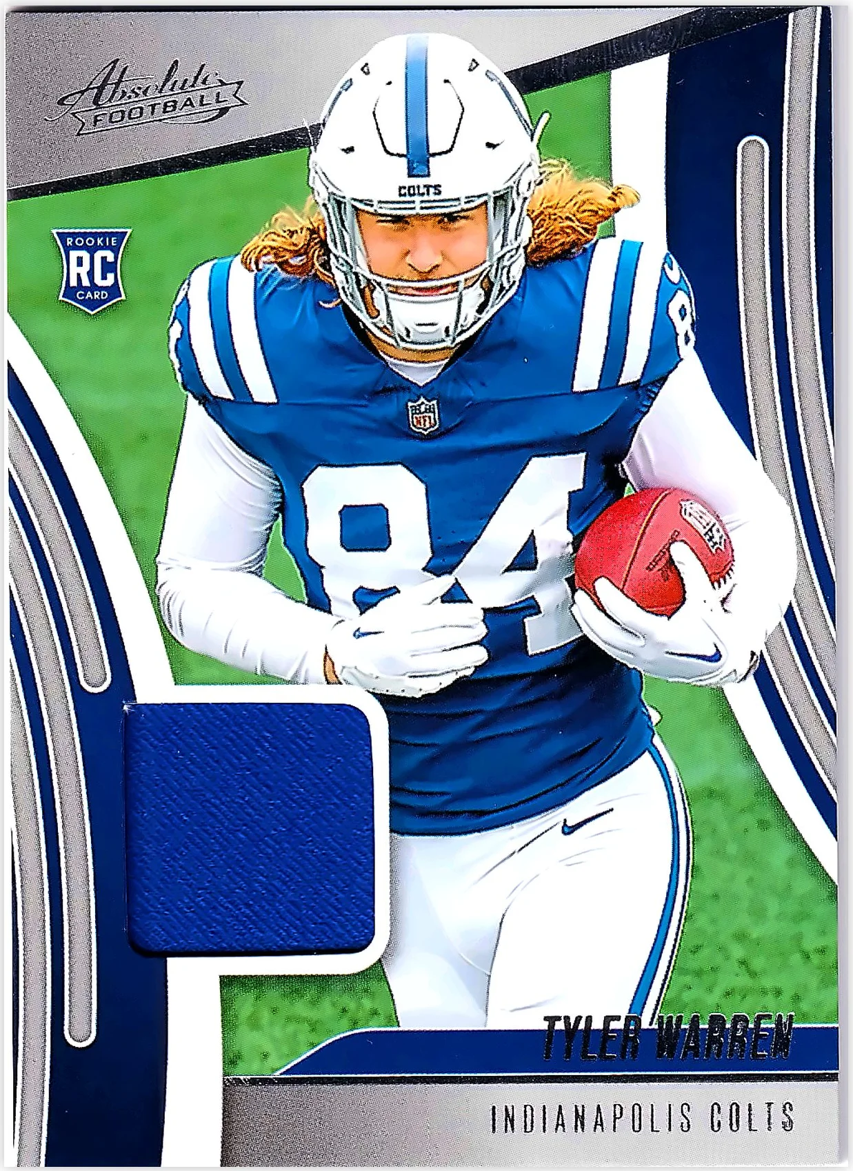 Tyler Warren 2025 Panini Absolute #ARM-TWN Absolute Rookie Materials football card - Front