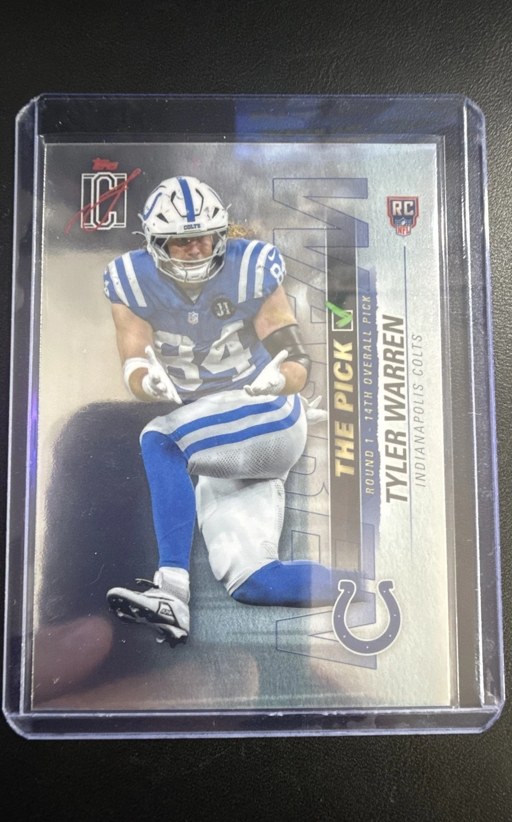 Tyler Warren 2025 Topps Chrome Football card