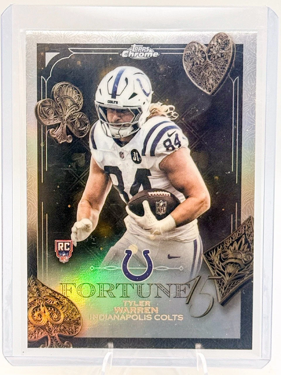 Tyler Warren 2025 Topps Chrome Football card
